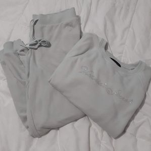 Victoria's Secret Ice Blue Sweatsuit M